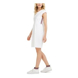 Tommy Hilfiger White Dress With Eyelet Embroidered at the Chest. Size XS